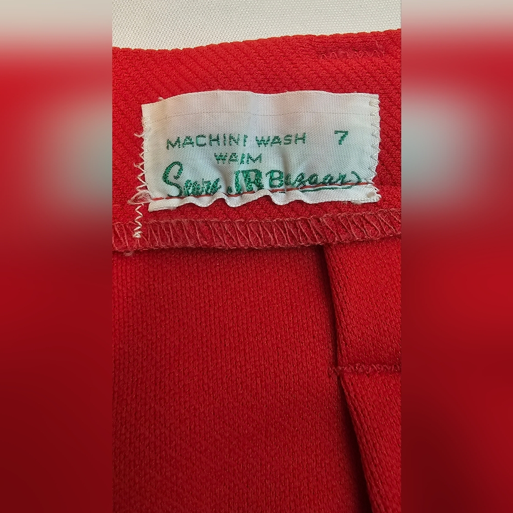 Vintage 70s Sears Women's High Waist Red Shorts Size 7 - Picture 4 of 10